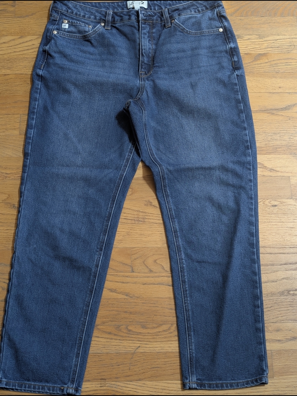 Seven7 Dark Blue Straight-Leg Women's Jeans